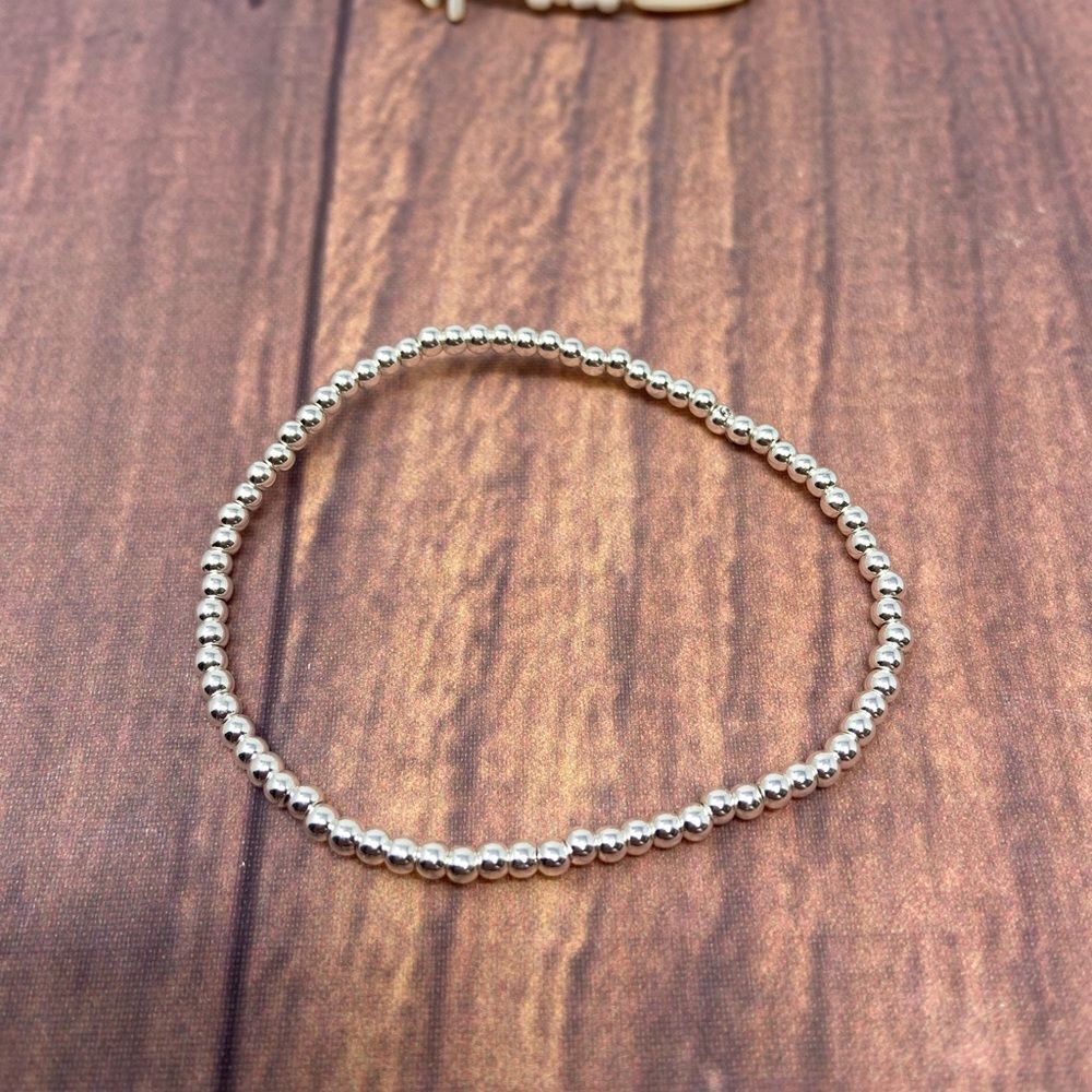 Macy’s Stackable Silver White Pearl Bracelets Vd00 - image 3